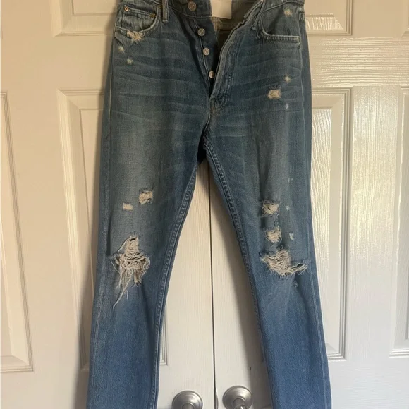 MOTHER Vintage Blue Straight Leg Jeans - Picture 6 of 6